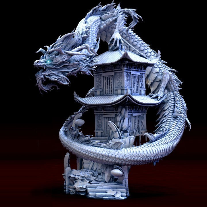 Azure Dragon 3D Print Mini Monster Mayhem 300mm! Unpainted