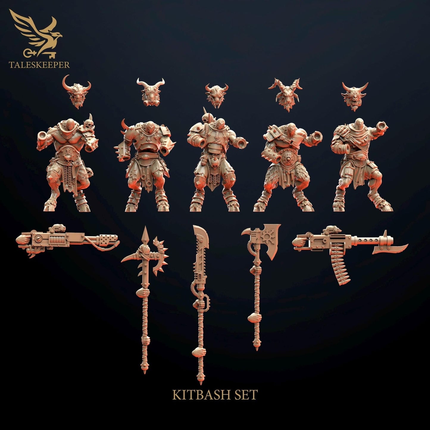 Trench Crusade Kompatibel- Yoke Fiends Range(Proxy) -Seven Headed Serpent(5pcs)