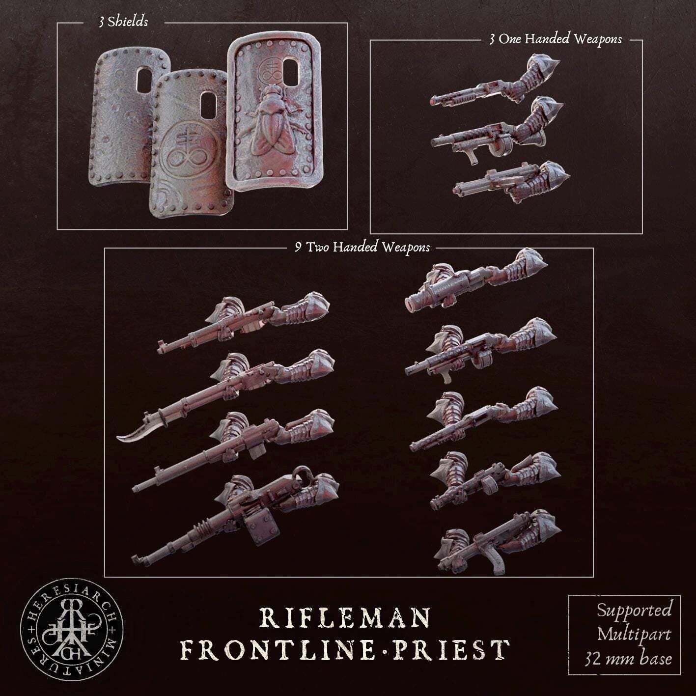 Trench Crusade Kompatibel - Heretic Troopers(Proxy-Heretic Legion (5pcs)