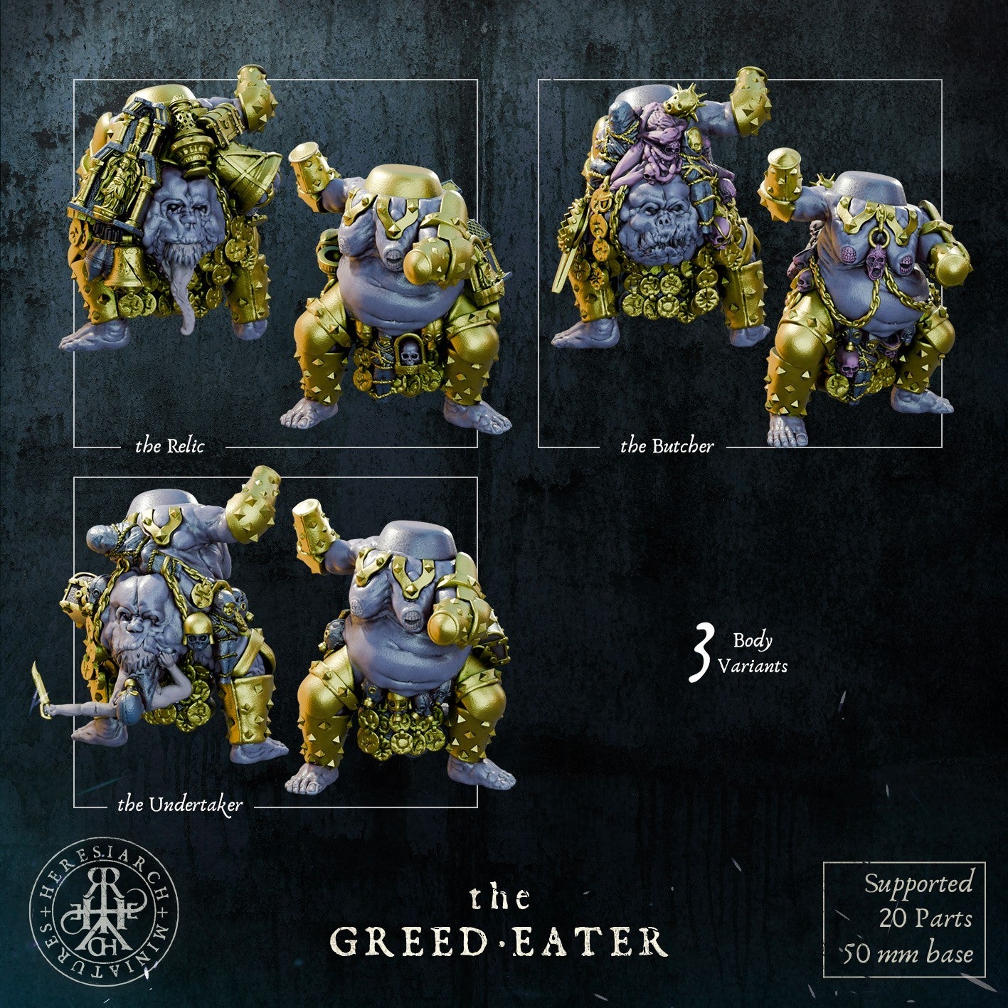 Trench Crusade Compatible - Sin Eater Proxy Heresey - Heretic Legion 3pcs