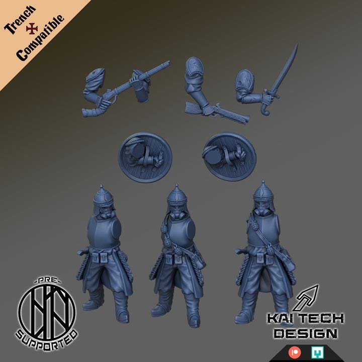 Trench Crusade - Sappers(Proxy) - Iron Sultanate(3pcs)