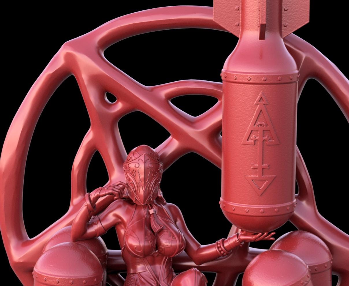 Trench Crusade - Queen Artillery Witch (Proxy) - Heretic Legion