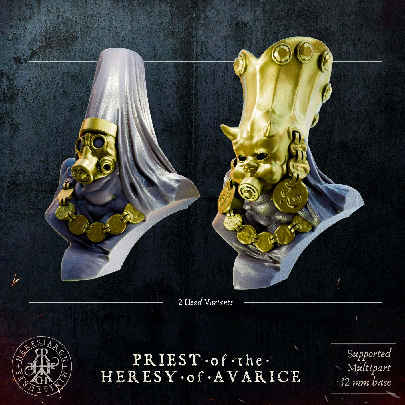 Trench Crusade - Heretic Priest(Proxy)Heresy - Heretic Legion (2pcs)