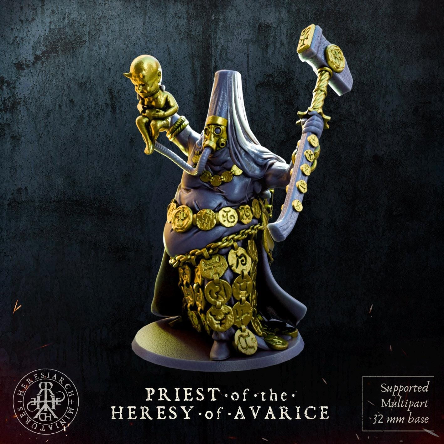 Trench Crusade - Heretic Priest(Proxy)Heresy - Heretic Legion (2pcs)