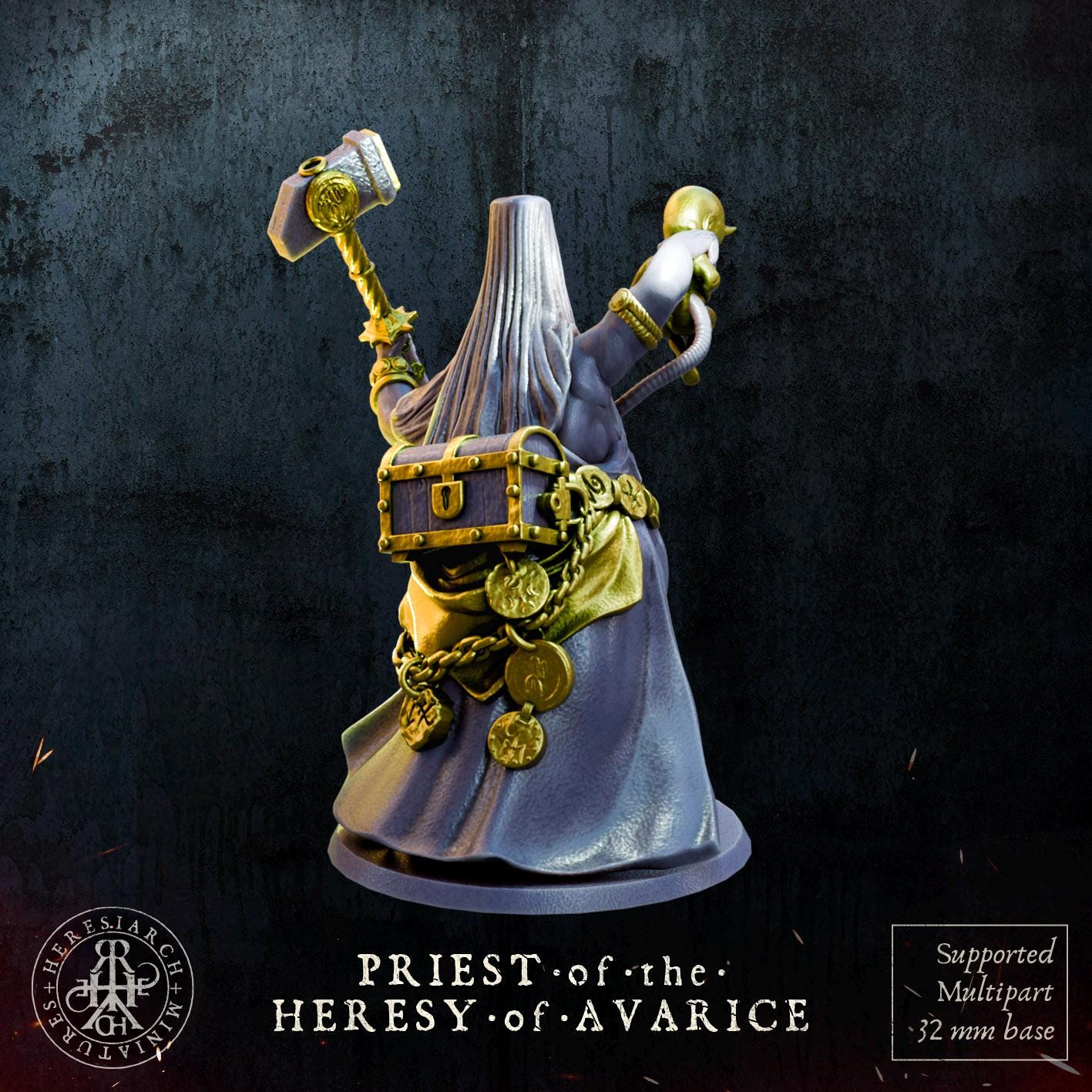 Trench Crusade - Heretic Priest(Proxy)Heresy - Heretic Legion (2pcs)