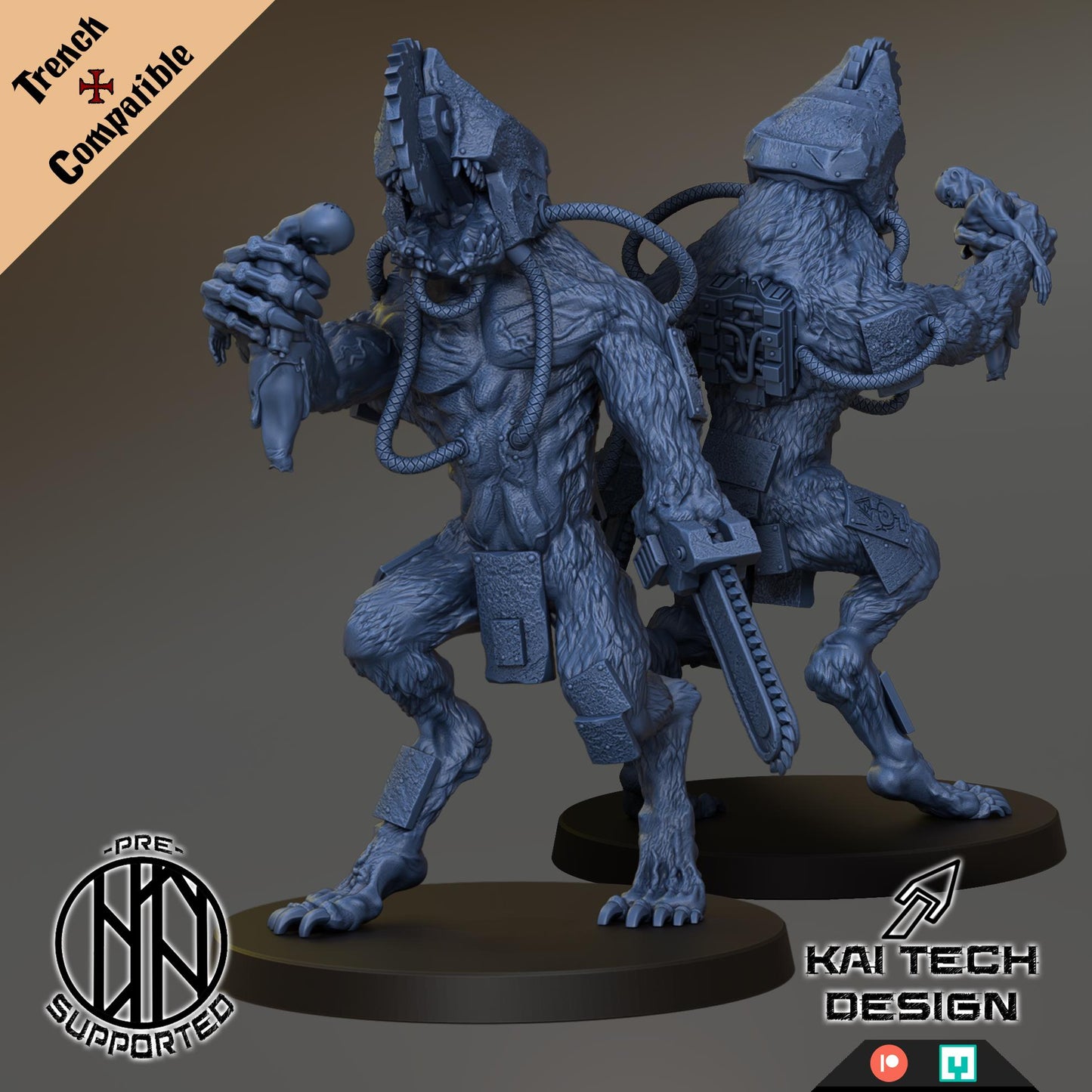 Trench Crusade Kompatibel- War Wolf Kai (Proxy) - Heretic Legion