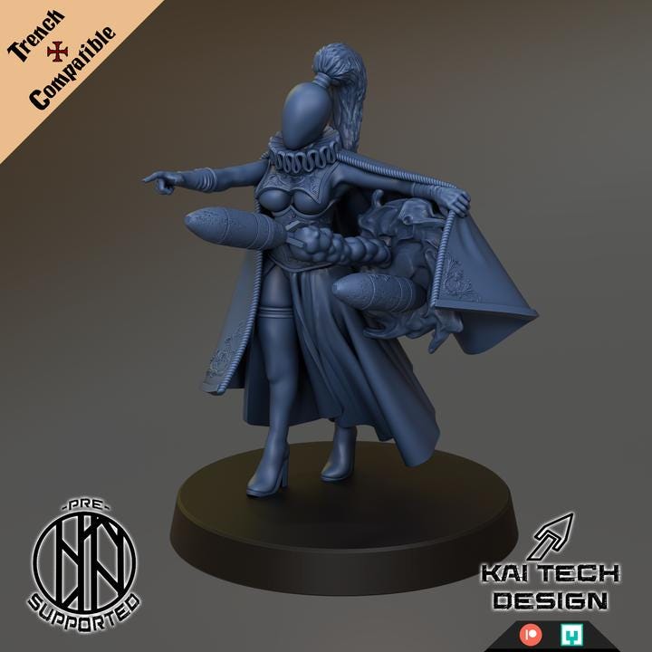 Trench Crusade Kompatibel- Artillery Witch Kai (Proxy) - Heretic Legion