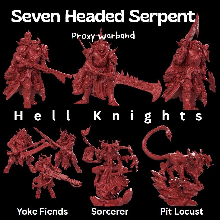 Trench Seven Headed Serpent Proxy Warband