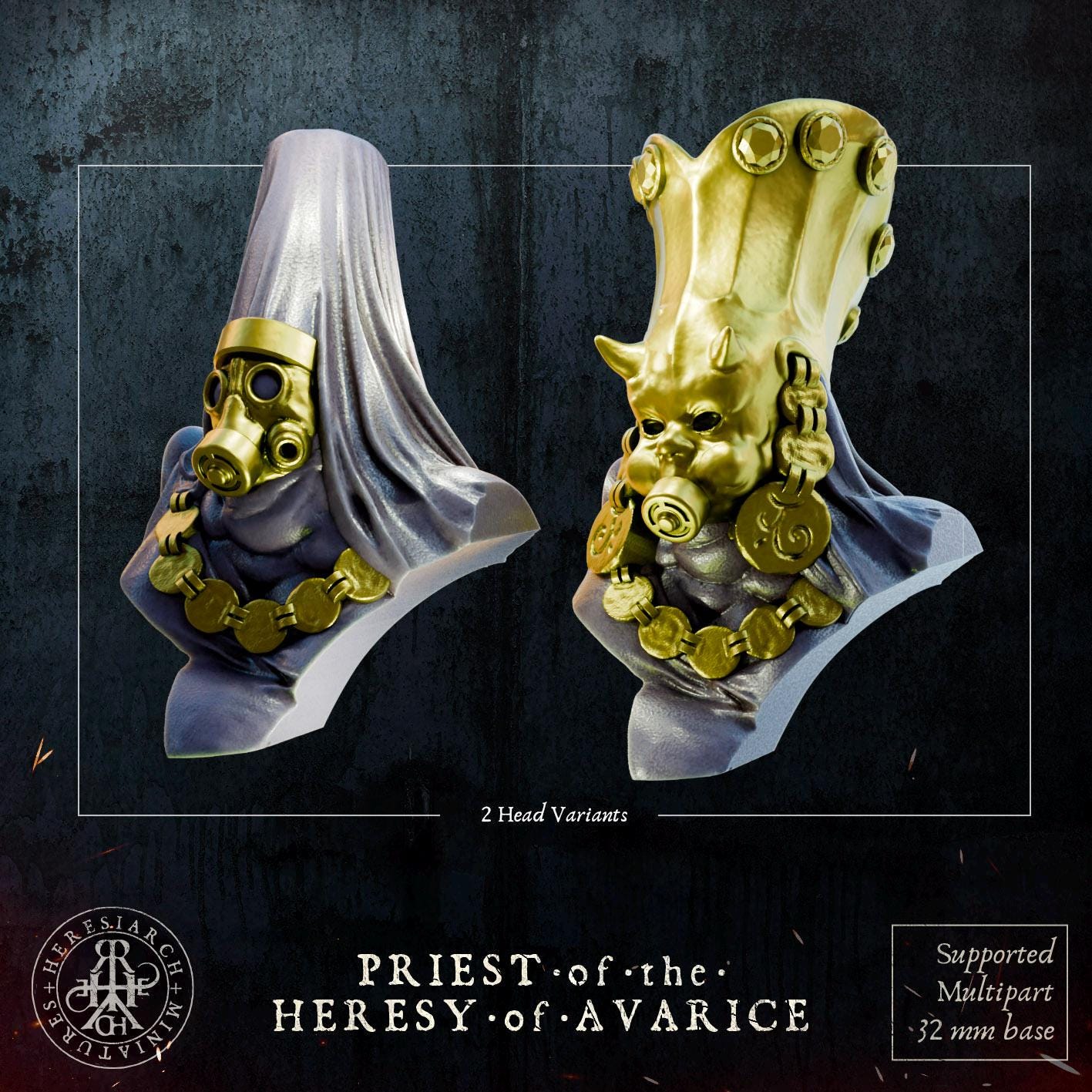 Trench Crusade Kompatibel - Heretic Priest(Proxy)Heresy - Heretic Legion