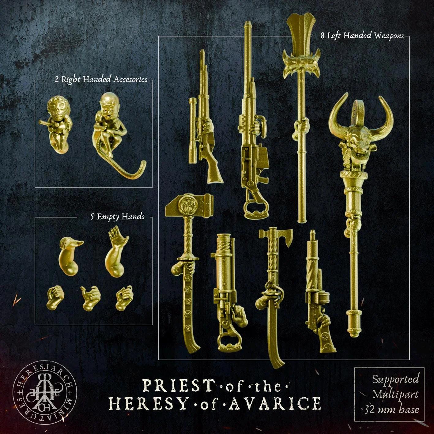 Trench Crusade Kompatibel - Heretic Priest(Proxy)Heresy - Heretic Legion