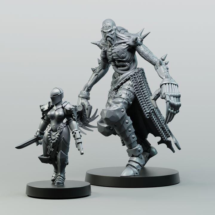 Trench Crusade Kompatibel- Goethic Warlock(Proxy) - Heretic Legion