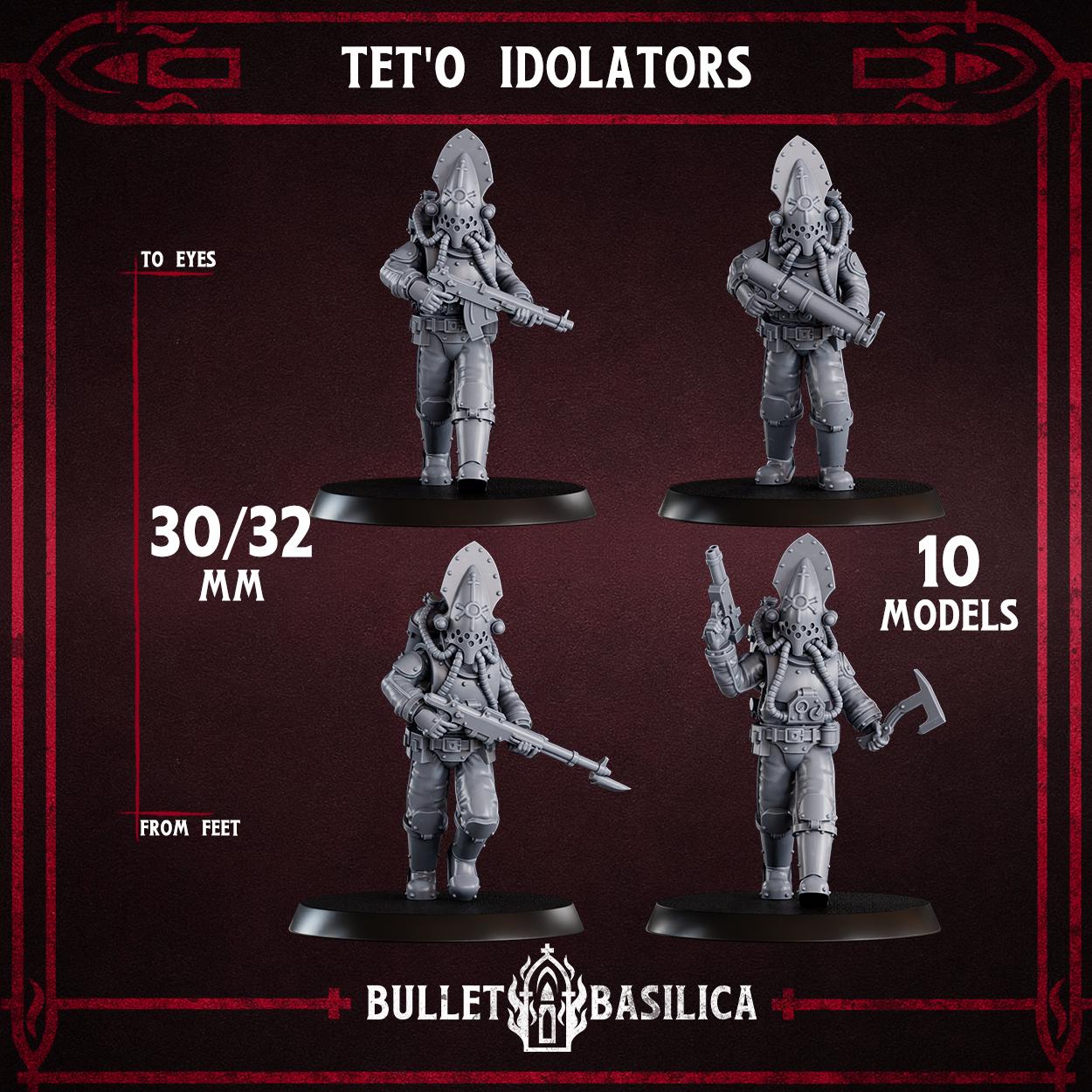 Grimdark Trench Proxy Miniatures – Drowned Heretic Infantry Set by Bulletbasilica