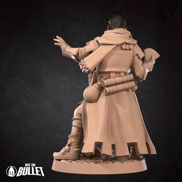 Human Medium Miniature - Fantasy RPG Character - Tabletop RPG Mini - 32mm Resin Miniature - Sorceres Wizard Mini
