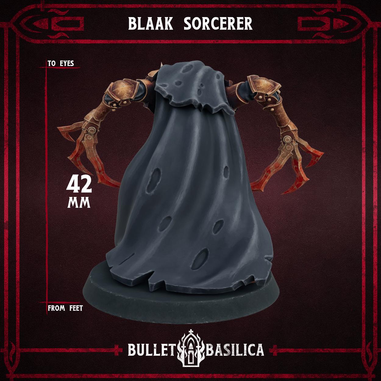 Grimdark Armored Warlock Proxy Miniatures – 32mm Resin Wargaming Models