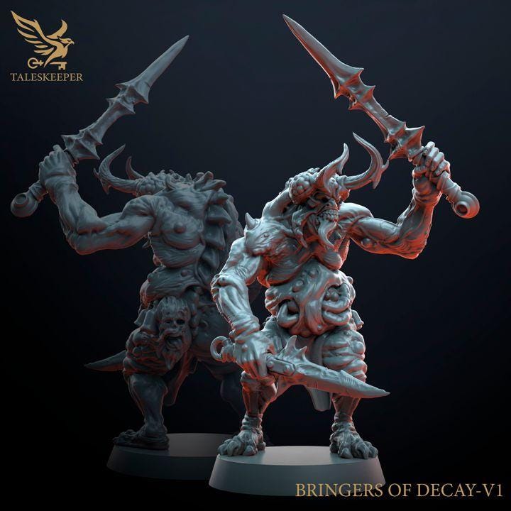 Bringers of Decay B - 32mm Resin Miniatures - Grimdark Tabletop Wrgame Army - RPG Mini Set DnD