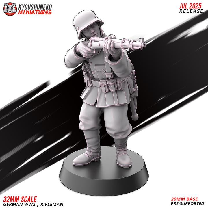 Weird War Infantry Squad – Riflemen (7 Miniatures) – 28mm Sci-Fi WWII Tabletop Proxies
