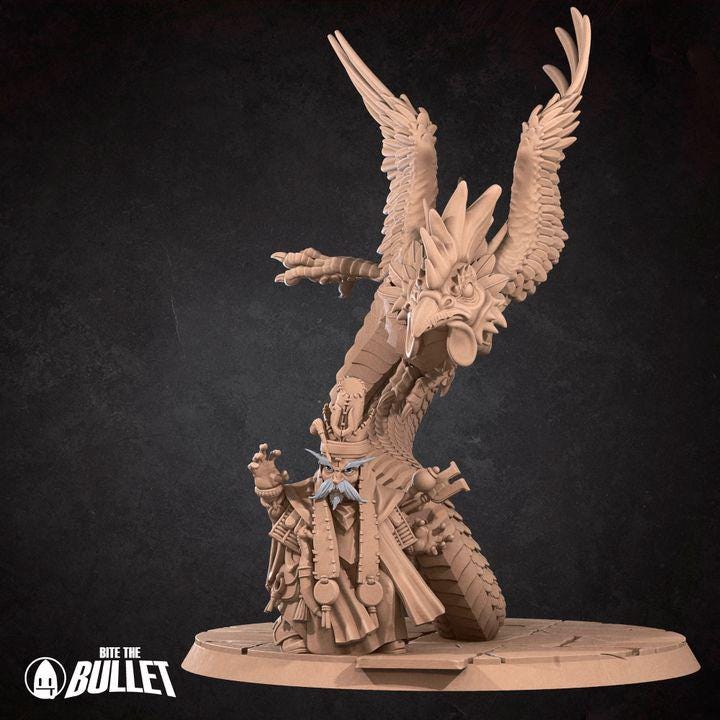 Gnome Summoner (+Eidolon) Miniature - Fantasy RPG Character - Tabletop RPG Mini - 32mm Resin Miniature - Druid Fighter Mini