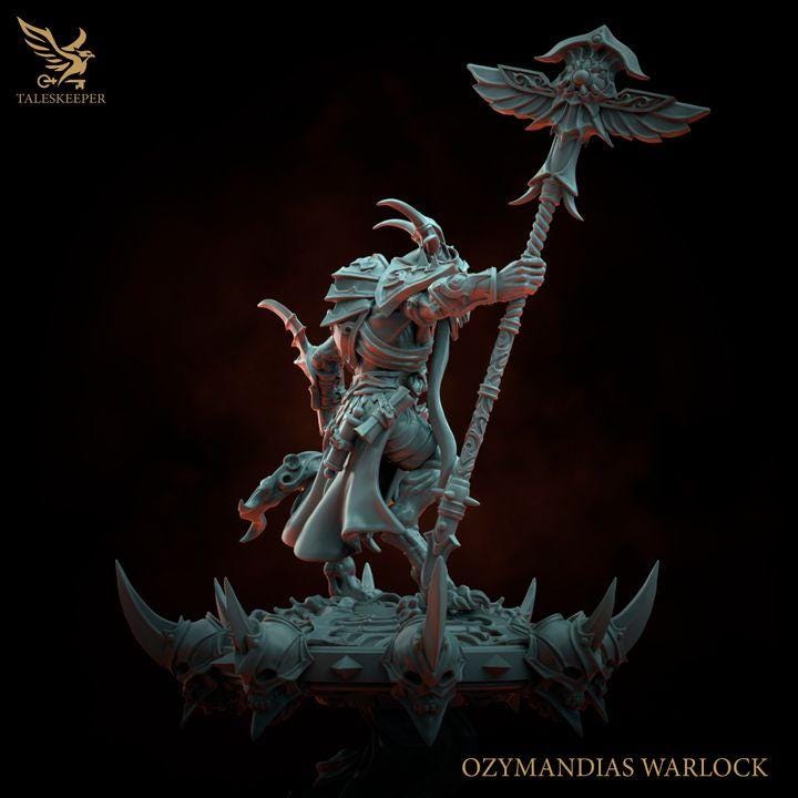 Ozymandias Warlock - 32mm Resin Miniatures - Grimdark Tabletop Wrgame Army - RPG Mini Set DnD