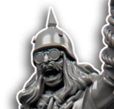 Grimdark Trench Proxy Miniature – Prussia Musican – Tabletop Figure