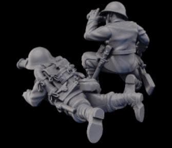 Weird War Japan Infantry Squad – Scout Team – 28mm Sci-Fi WWII Tabletop Proxies