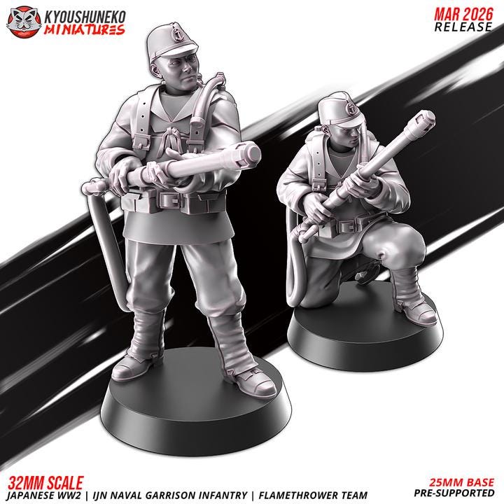 Weird War Japan Naval Platoon – Troops and Support – 28mm 32mm WW2 Konflikt47 / Bolt Action Compatibel