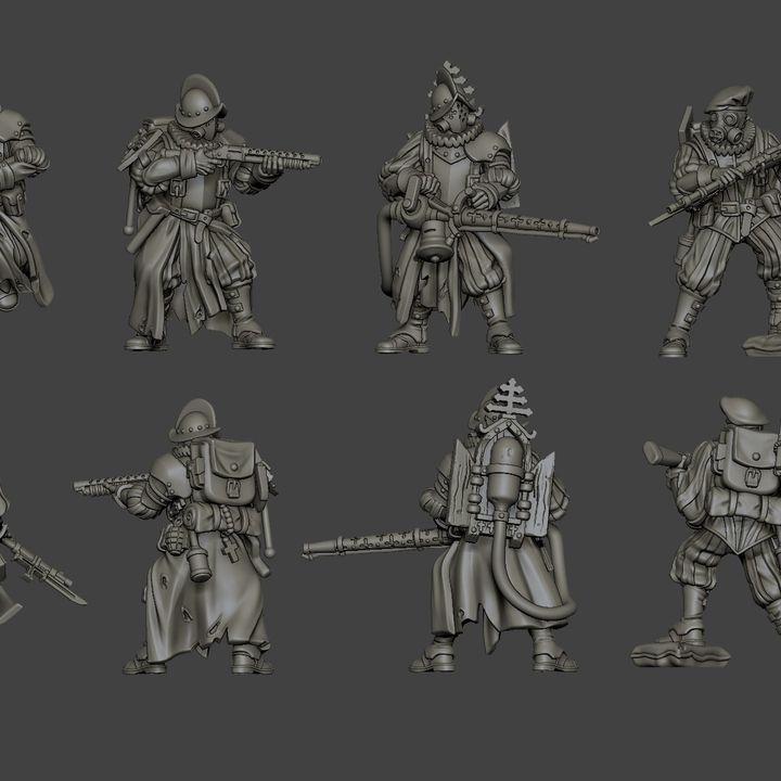 Grimdark Trench Proxy Miniature –Papal Vatican Guard Trooper Force Soldier – Tabletop Figure