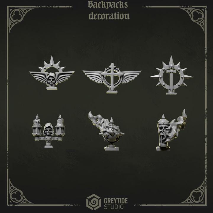 Grimdark Bit Set Eternal Pilgrims Trooper Full Set – Bit Pack Set 140 Parts Proxy Miniatures for Tabletop Wargaming