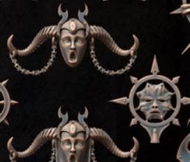 Grimdark Sci Fi Trench Warfare Bit Set Hedonist Demon – 100 Parts Bit Pack Set Proxy Miniatures for Tabletop Wargaming