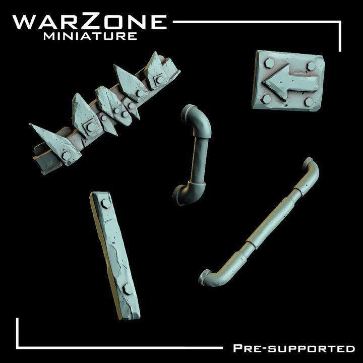 Grimdark Bit Set Orcs Kitbash – Scraplands Kitbash Vol. 04 Set 20 Parts Proxy Miniatures for Tabletop Wargaming