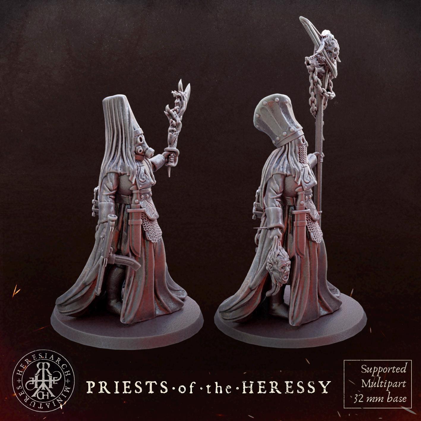 Trench Crusade Kompatibel - Heretic Priest(Proxy)- Heretic Legion(2pcs)