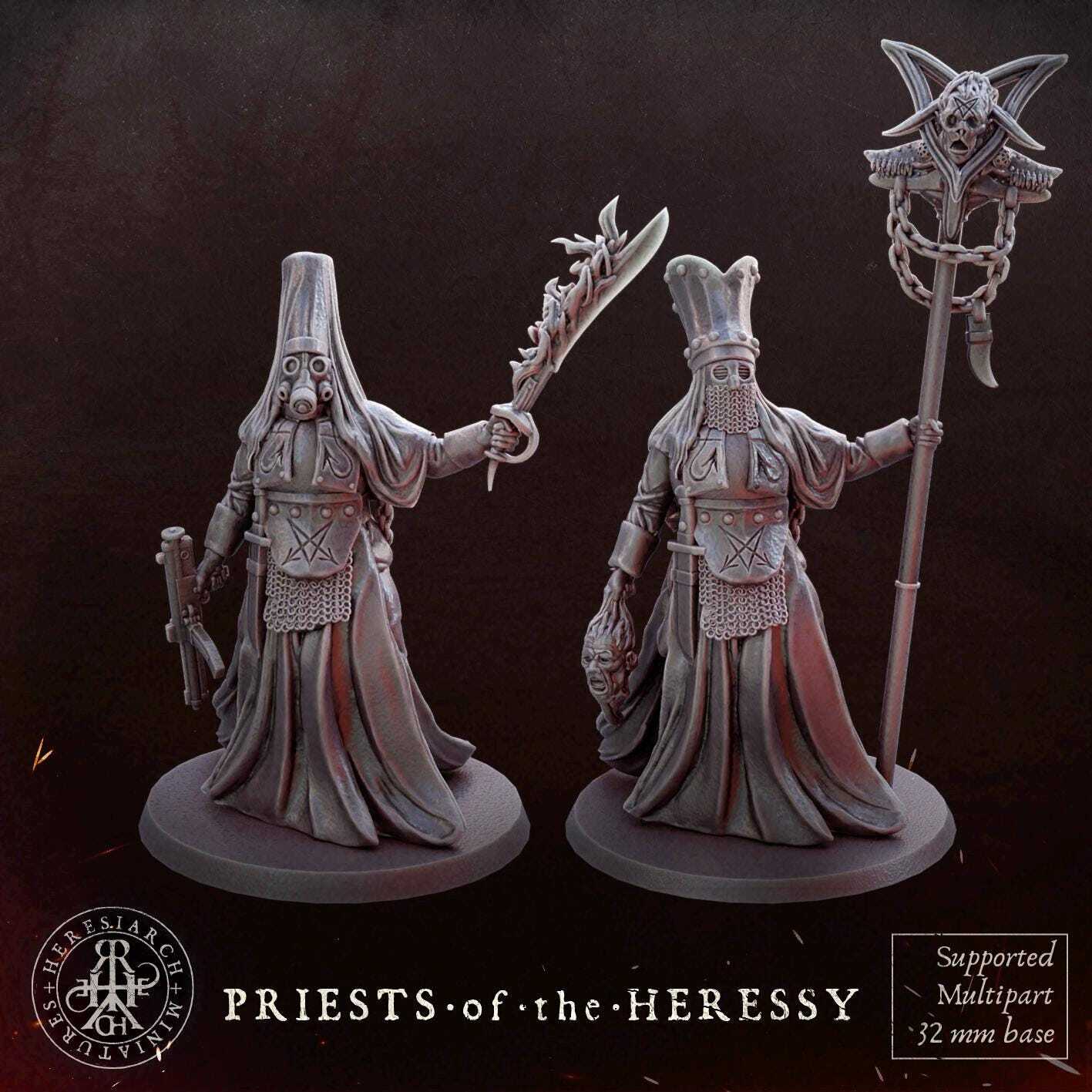 Trench Crusade Kompatibel - Heretic Priest(Proxy)- Heretic Legion(2pcs)
