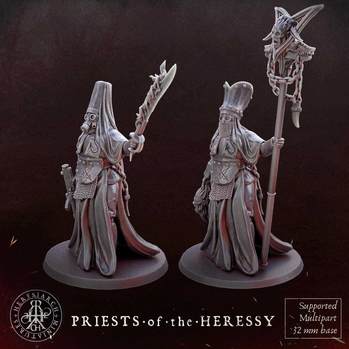 Trench Crusade Kompatibel - Heretic Priest(Proxy)- Heretic Legion(2pcs)