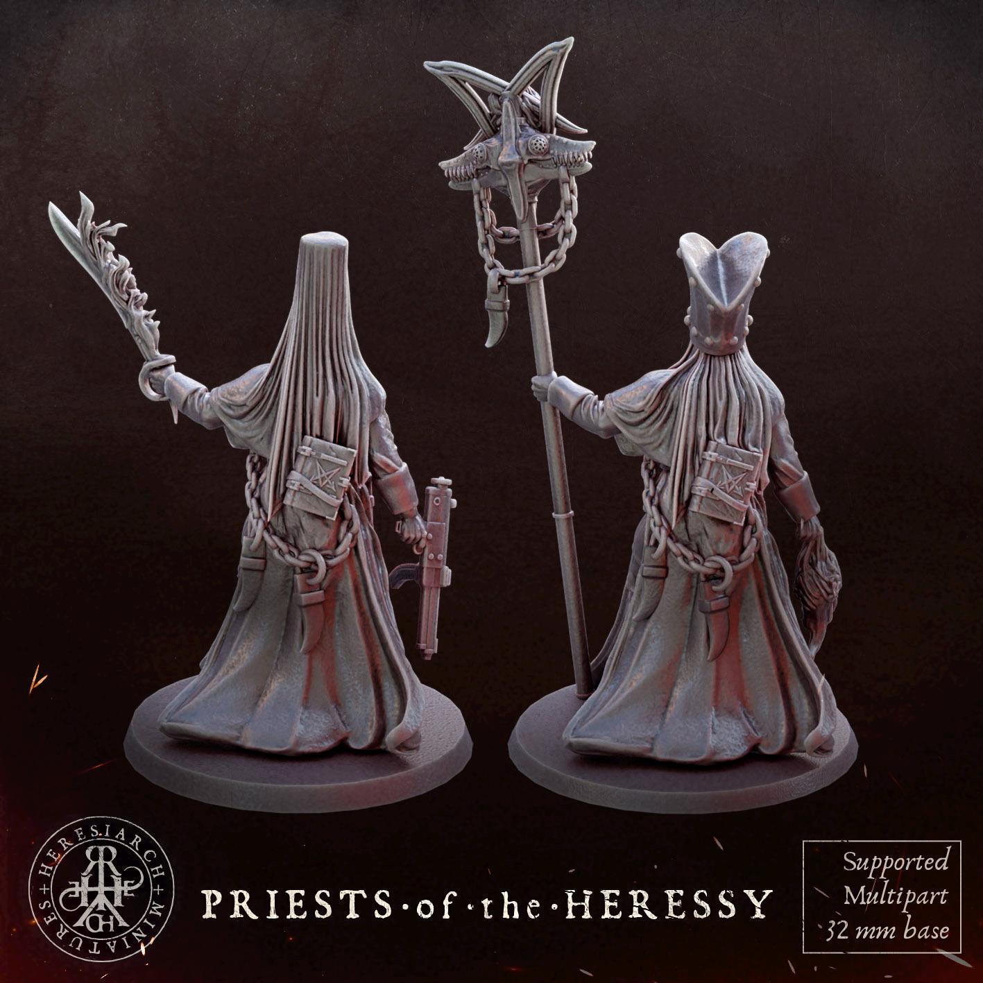 Trench Crusade Kompatibel - Heretic Priest(Proxy)- Heretic Legion(2pcs)