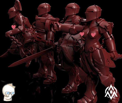 Trench Crusade Kompatibel- Stigmatic nun Arca (Proxy) - Trench Pilgrims (3pcs)