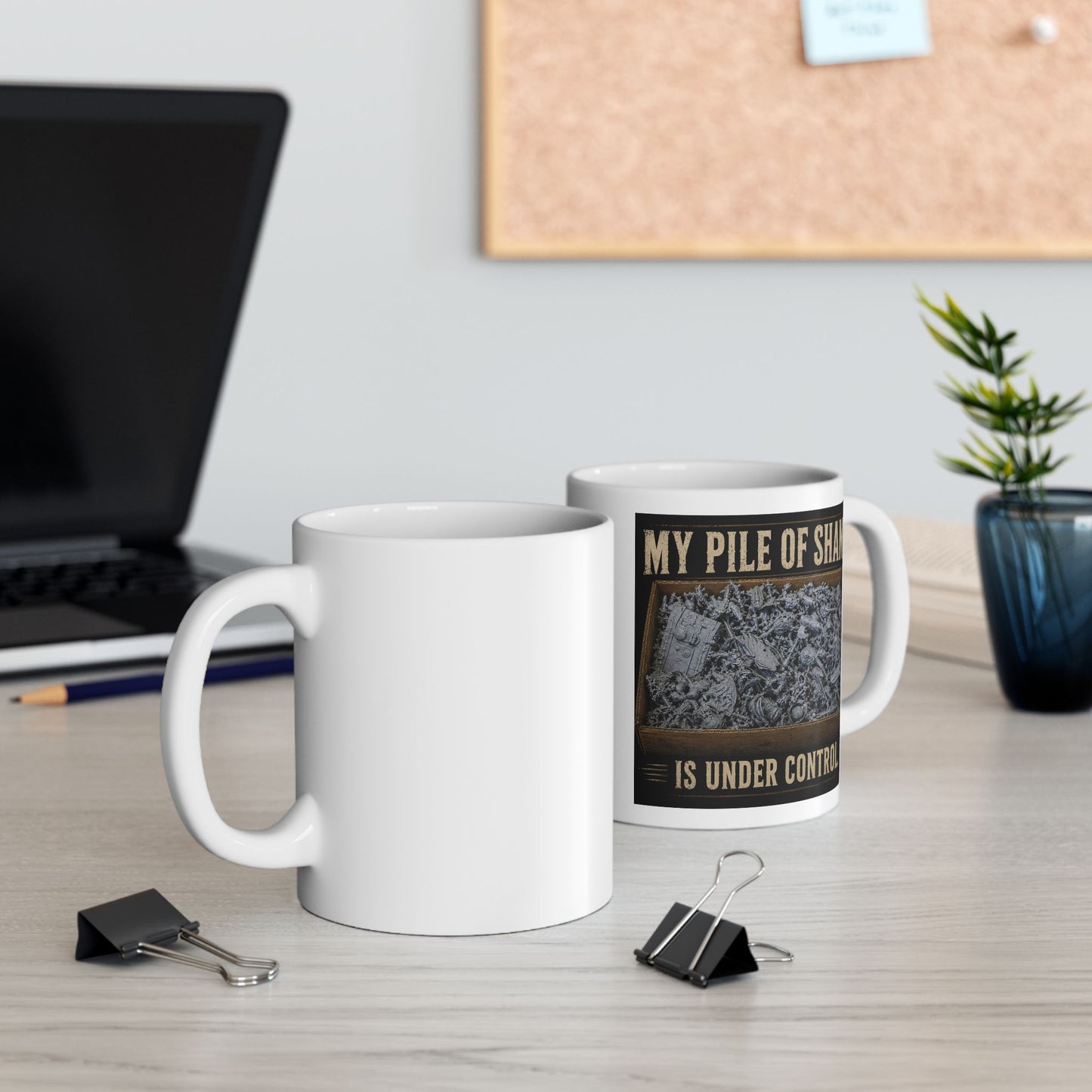 My Pile of Shame Is Under Control Mug | Funny Tabletop Gamer Coffee Cup | Miniature Painting Gift | Resin Printing Mug