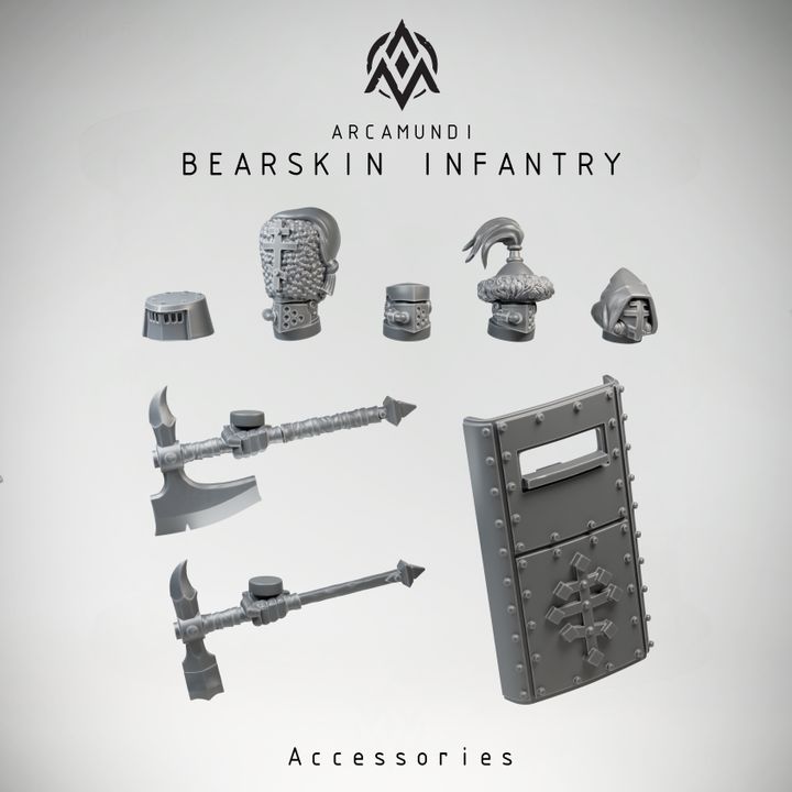 Trench Crusade compatible - Bearskin Infantery Hammer Shield - New Antioch