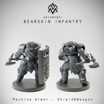 Trench Crusade compatible - Bearskin Infantery Hammer Shield - New Antioch
