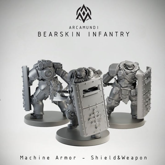 Trench Crusade compatible - Bearskin Infantery Hammer Shield - New Antioch