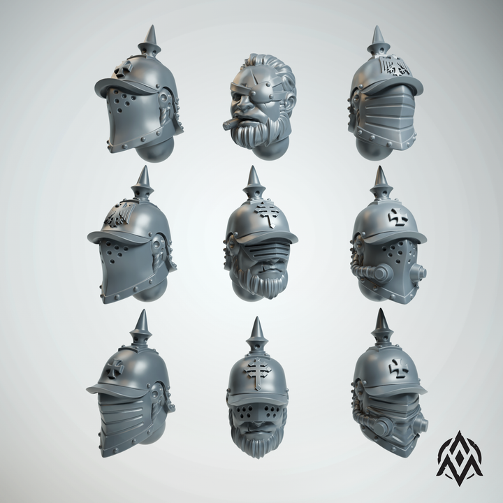 Trench Crusade compatible - Prussia Heads - New Antioch