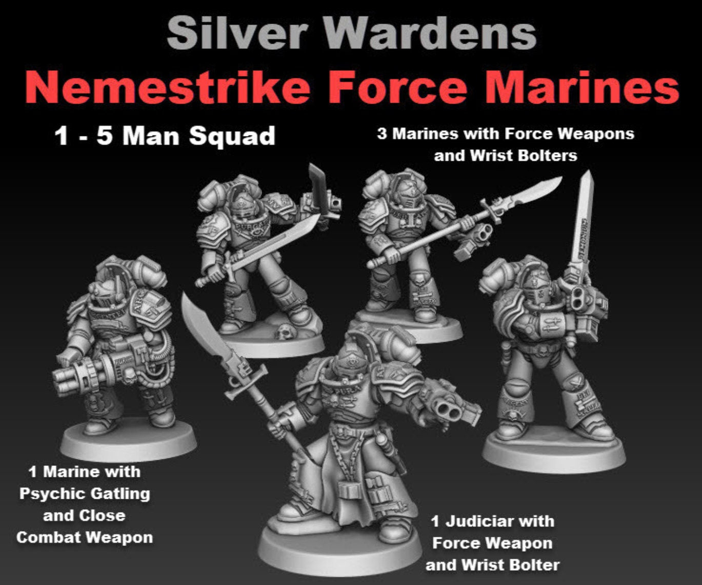 Nemesisstrike Force (5pcs) Silver Wardens