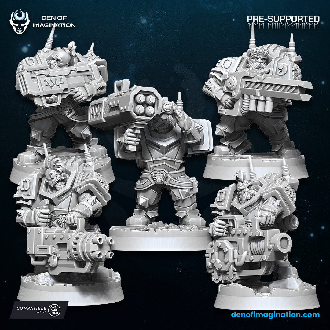 Space Dwarves Weapon Specialist (5Pcs)