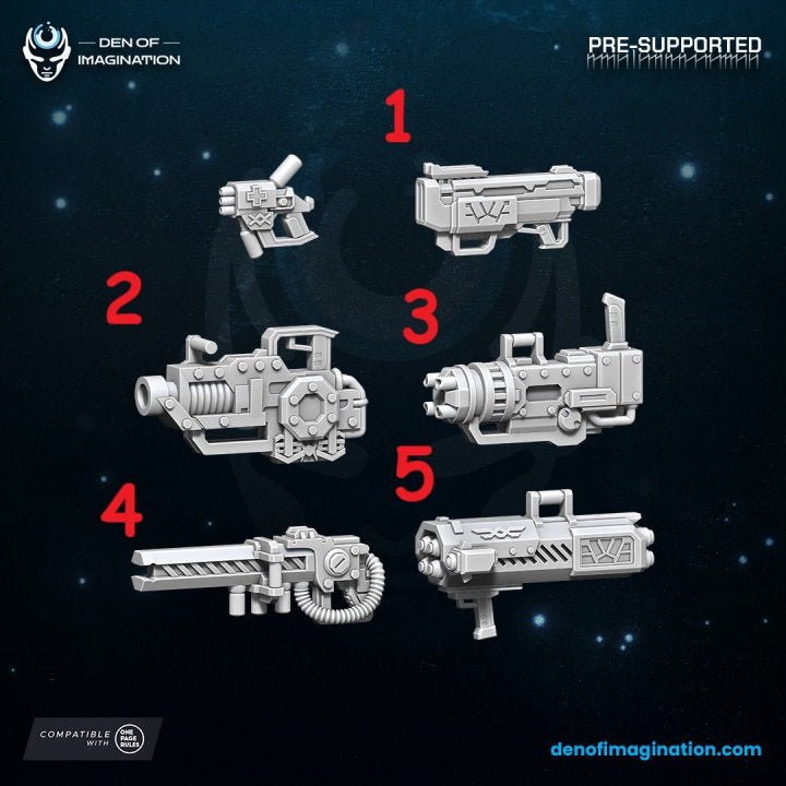 Space Dwarves Weapon Specialist (5Pcs)