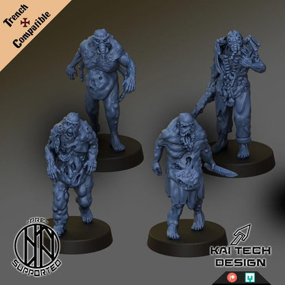 Trench Crusade Grail Thrall (Proxy) The Black Grail (4pcs)