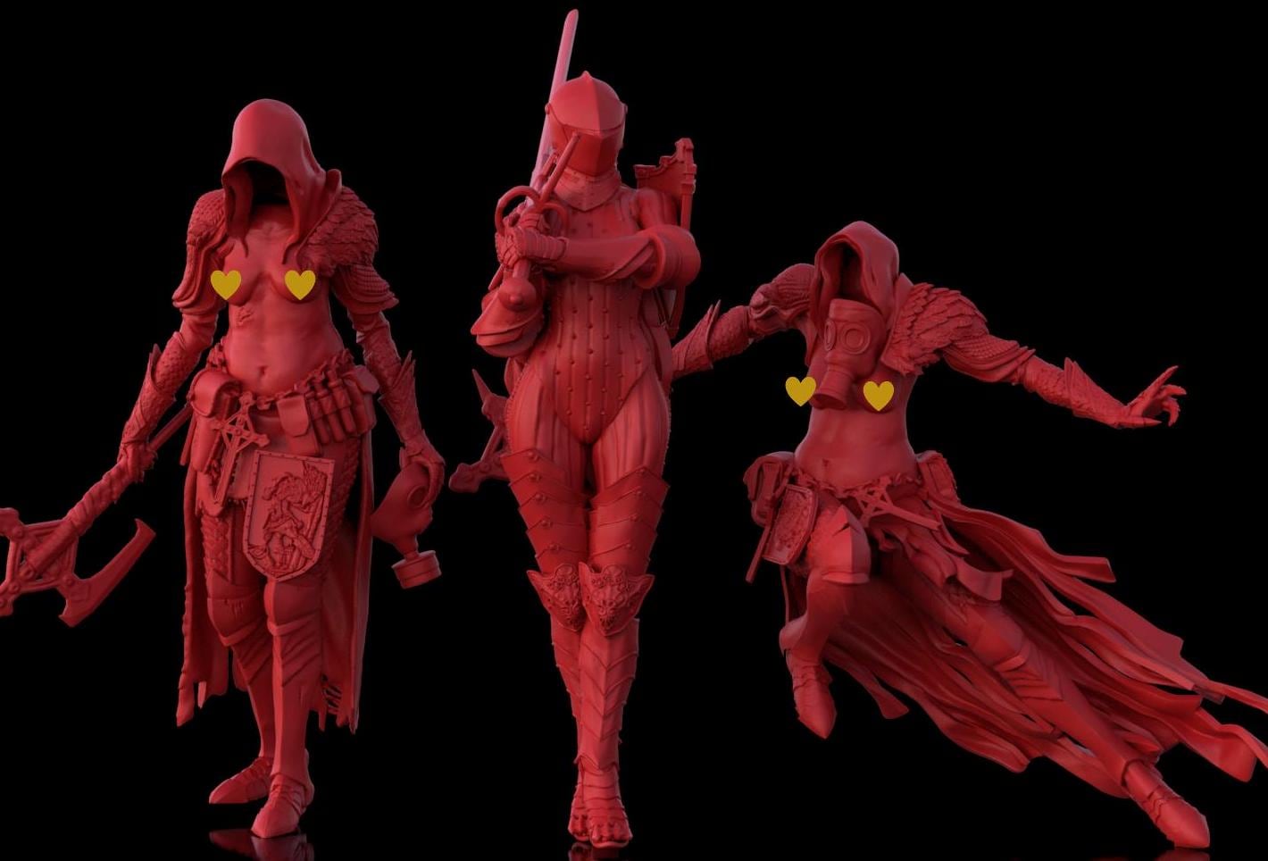 Trench Crusade - Stigmatic nun (Proxy) - Trench Pilgrims (3pcs)