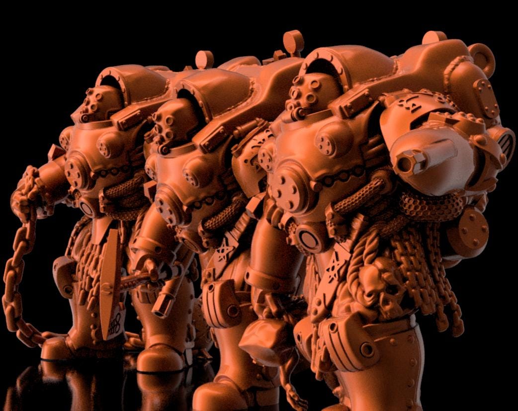 Trench Crusade - Heretic Naval Bulls(Proxy) - Heretic Legion(3pcs)