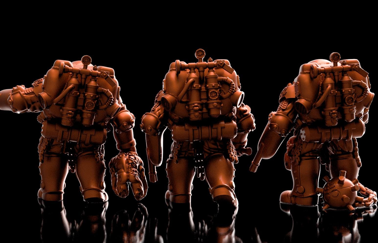 Trench Crusade - Heretic Naval Bulls(Proxy) - Heretic Legion(3pcs)
