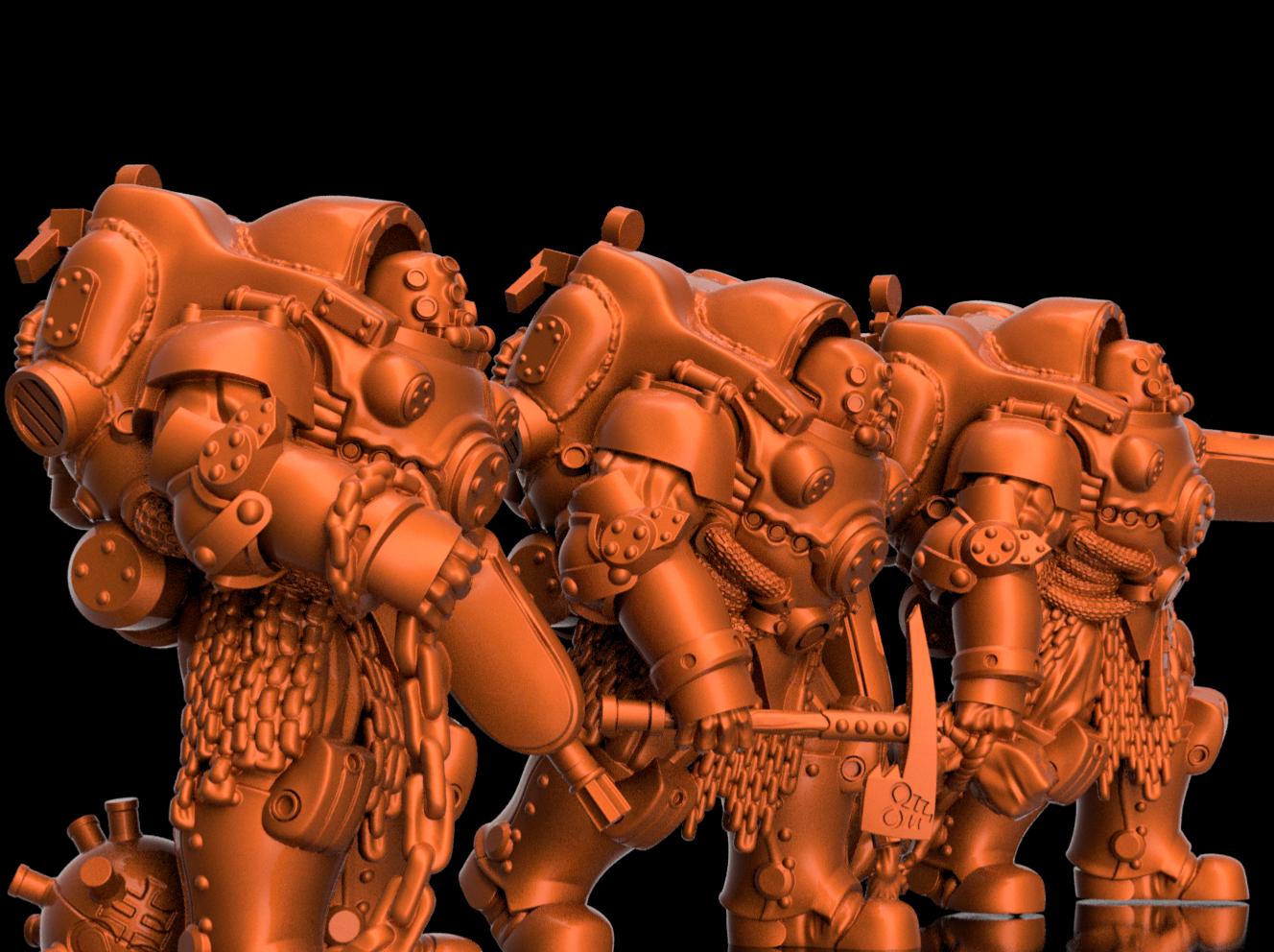 Trench Crusade - Heretic Naval Bulls(Proxy) - Heretic Legion(3pcs)