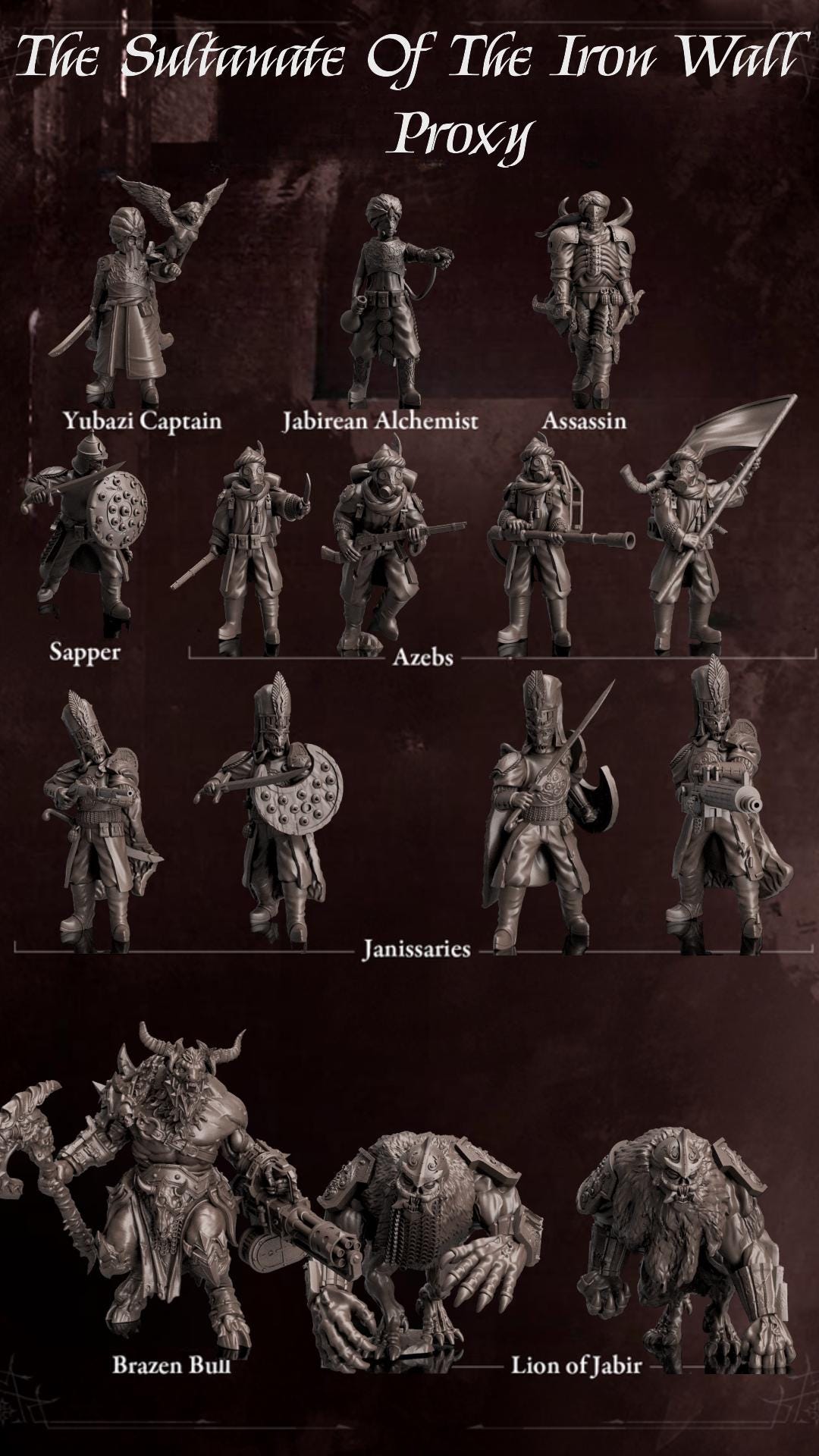 Trench Crusade - The sultanate of the Iron Wall (Proxy) All Models - Iron Sultanate