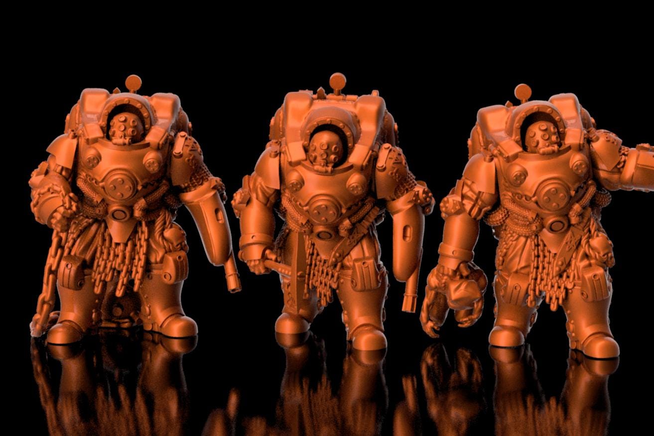 Trench Crusade - Heretic Naval Bulls(Proxy) - Heretic Legion(3pcs)