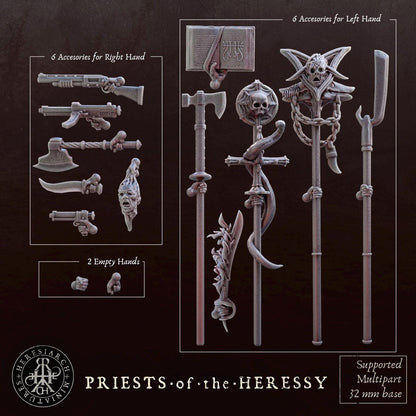 Trench Crusade - Heretic Priest Dark(Proxy)Heresy - Heretic Legion(2pcs)